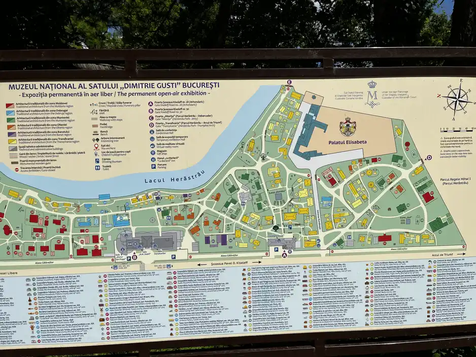 Map of the museum’s numbered outdoor exhibition and regional households.